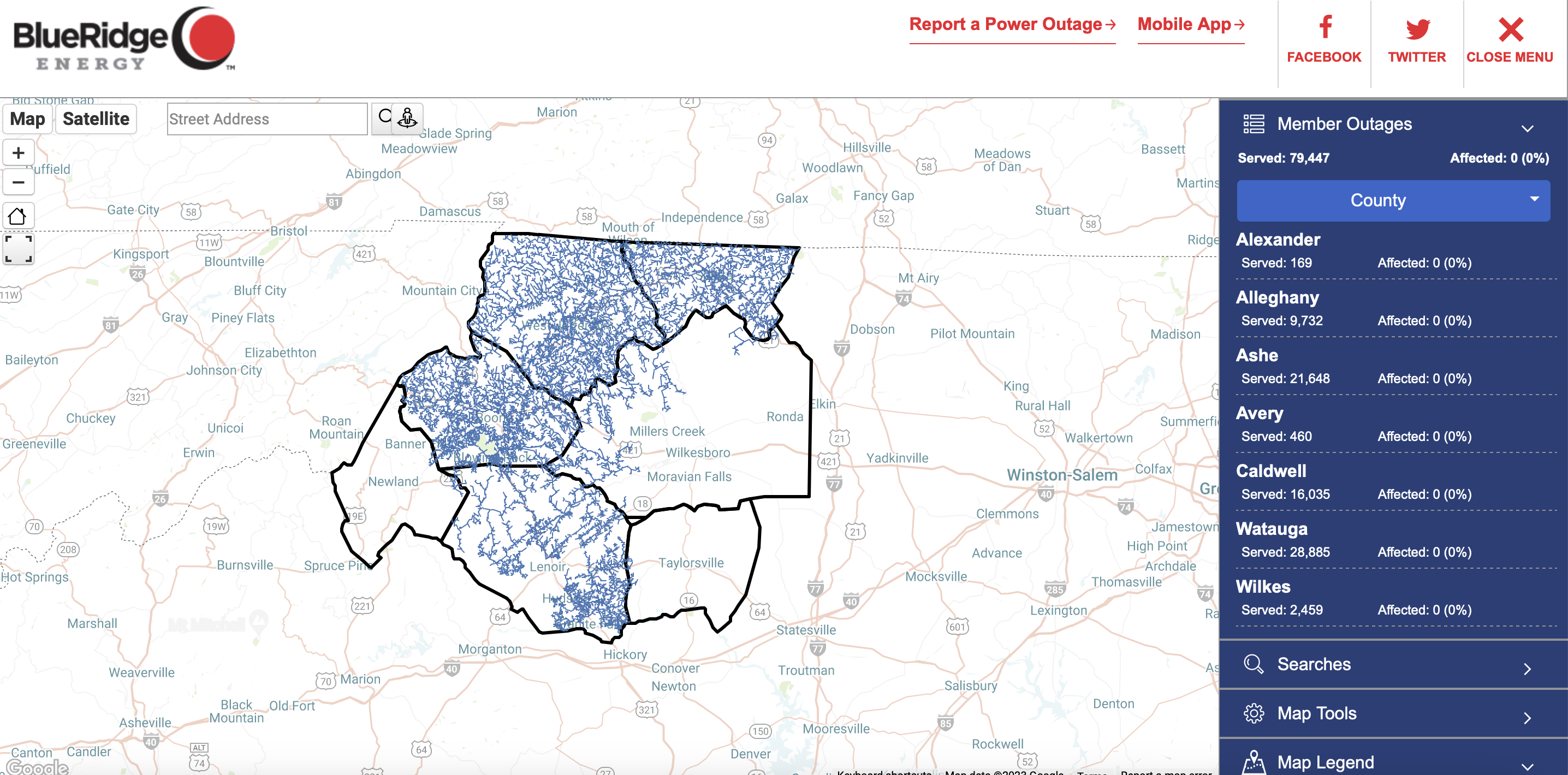 Click here for Outage Map